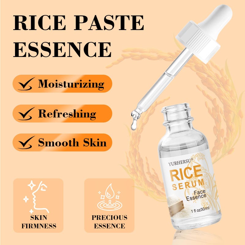 YURHERSU سيروم الوجه بالأرز من يورهيرسو، خلاصة مرطبة للوجه، تشد البشرة، مضادة للتجاعيد وعلامات الشيخوخة، تزيل الخطوط الدقيقة، تنعم البشرة بعمق، ترطبها بعمق، وتوحد لونها للعناية اليومية بالبشرة - 30 مل - Image 3